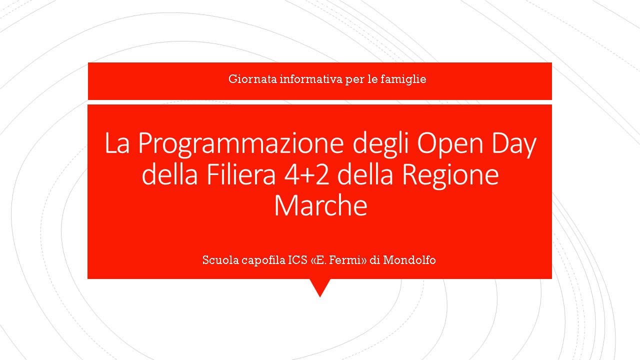 La Programmazione degli Open Day della Filiera 4M2